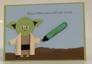 Yoda punch art card